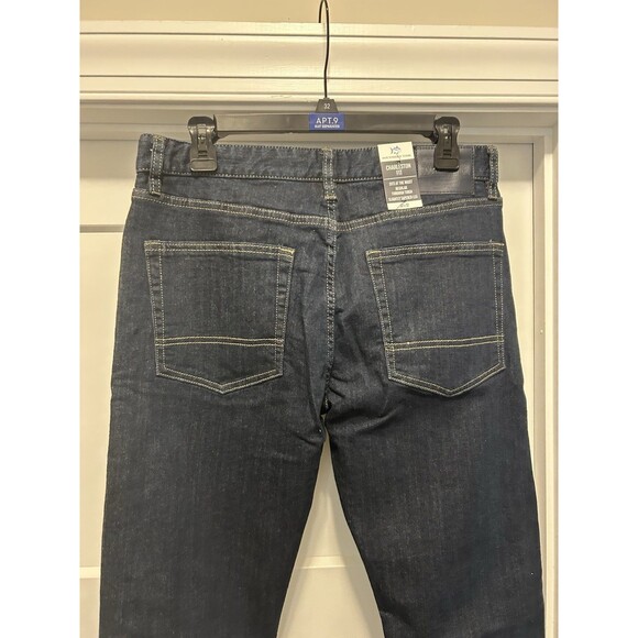 Men's Southern Tide Dark Blue Jeans Charleston Fit Size 32x32 Slight Taper NWT - Picture 3 of 5